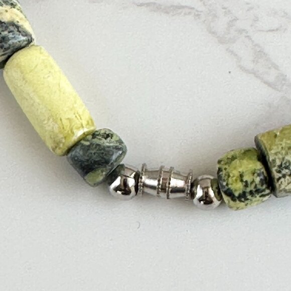 Green Tourmaline Drop Necklace 17" - Picture 10 of 10